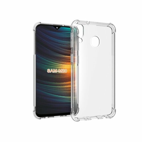 Чехол задняя-панель-накладка-бампер MyPads Tocco для Samsung Galaxy M20 SM-M205F (2019) с усиленной защитой углов противоударный прозрачный