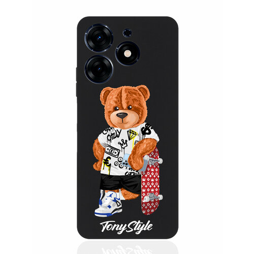 Чехол для смартфона Tecno Spark 10 Pro черный силиконовый Tony Style со скейтом черный силиконовый чехол tony style для tecno spark 8p tony style со скейтом