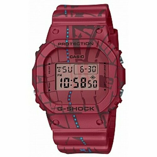 Наручные часы CASIO G-Shock DW-5600SBY-4, красный, бордовый casio g shock dw 5600sby 4 treasure hunt