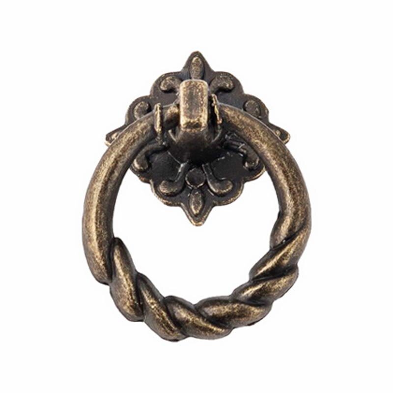 Ручка для шкатулки Кольцо 0010706 бронзовый цвет 40х30 мм цена за 1 шт.