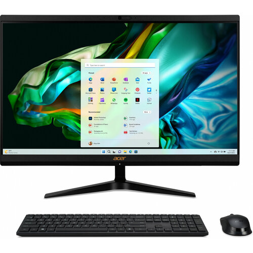 Acer Моноблок Acer Aspire C24-1800 23.8 Full HD i3 1315U (0.9) 8Gb SSD512Gb Iris Xe CR noOS GbitEth WiFi BT 65W клавиатура мышь Cam черный 1920x1080