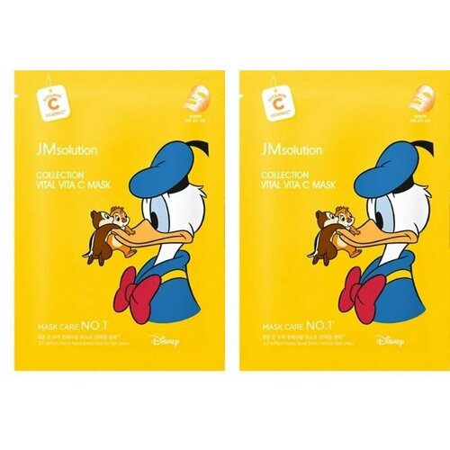 Маска для лица JMsolution, Disney Collection Vital Vita C Mask, тканевая, с витамином С, 30 мл, 2 уп