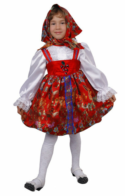 Детский карнавальный костюм Матрёшка, рост 116 см,