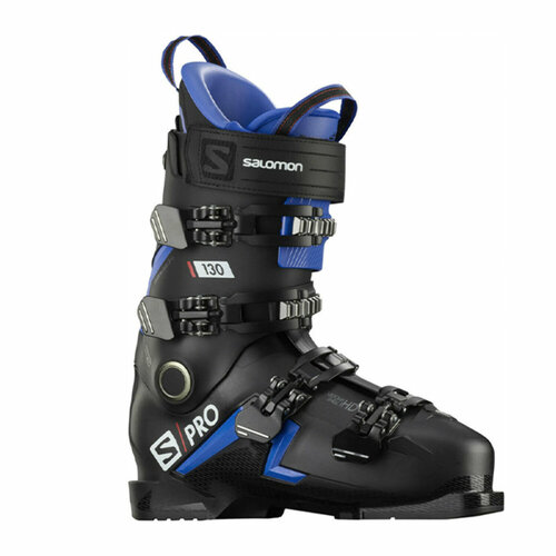горнолыжные ботинки salomon s pro hv 80 w black scuba blue 20 21 Горнолыжные ботинки Salomon S/Pro 130 Black/Race Blue 20/21