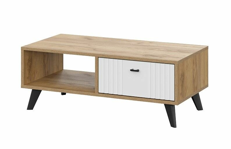 фото Модульная система "Милан" Стол журнальный Дуб Золотой/Белый Матовый