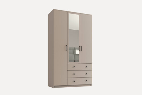 Изображение товара Шкаф Торстейн 3 с большими ящиками цвет кашемир 1200-520-2100 наполнение платье/белье