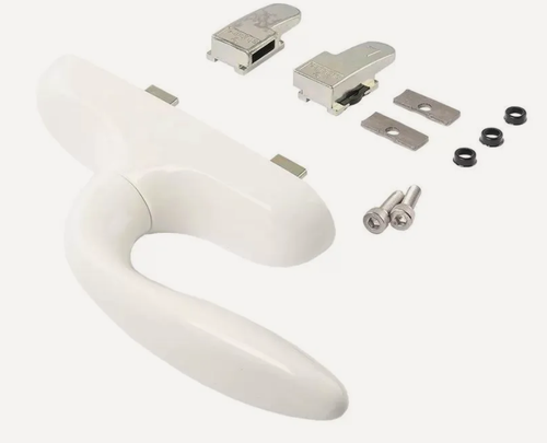 Изображение товара Ручка оконная Stublina управляющая с предохранителем и крепежом поворотная (Европаз), белая