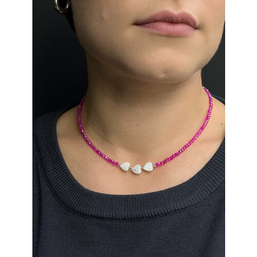 Чокер SOROKA, перламутр, длина 38.5 см, розовый