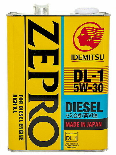 Моторное масло IDEMITSU ZEPRO DIESEL DL-1 5W30 синтетическое 4л