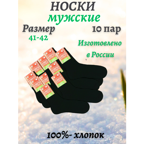 носки 10 пар размер 27 черный Носки , 10 пар, размер 27, черный