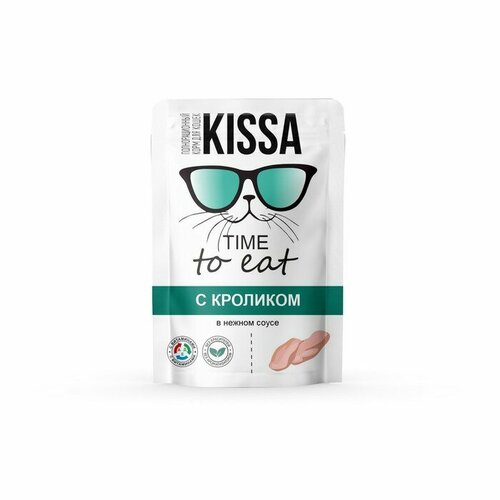 Влажный корм Kissa для кошек кролик в соусе 75 г28 шт 1150₽
