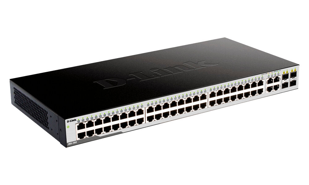 Неуправляемый коммутатор D-Link DGS-1052/A3A 48x1000Base-T, 4xCombo 1000Base-T/SFP