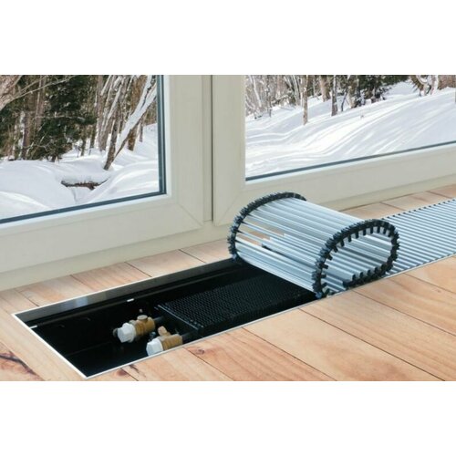 Внутрипольный конвектор KVZ-Vent-230-80-1000-1V-UA с решеткой