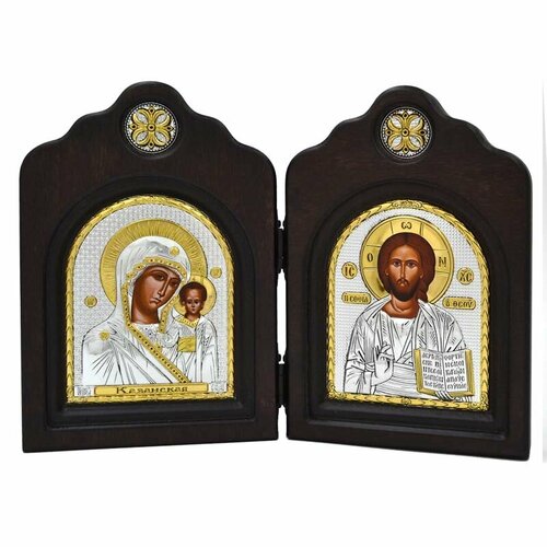 Икона складень Казанская Божия Матерь и Иисус Христос икона складень казанская иисус 85202 4oro