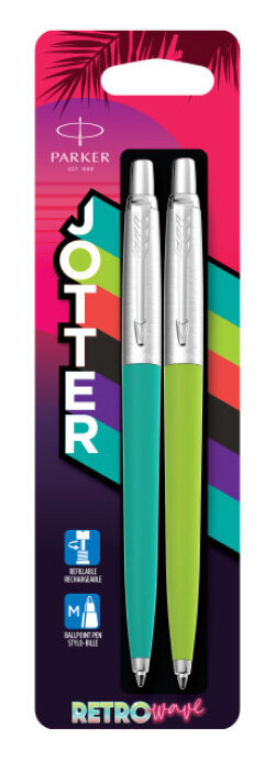   Parker Jotter Originals 80s Retrowave (2186315) Caribbean Blue/Apple Green M . .    2.