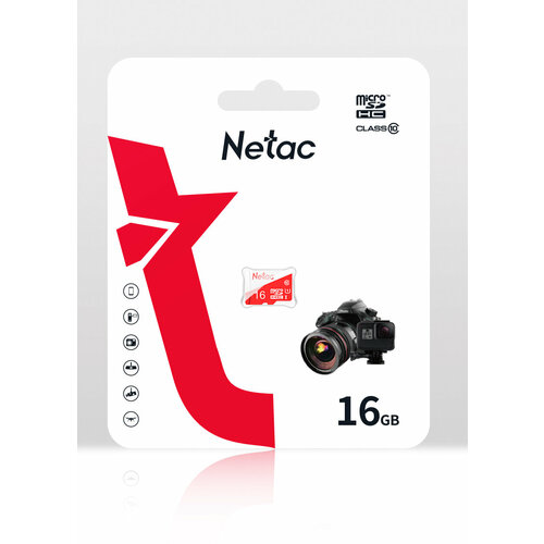 Карта памяти microSD 16 ГБ Netac Class 10 P500 Eco ( NT02P500ECO-016G-S ) флешка микро сд 64 гб карта памяти microsd оптом 10 шт