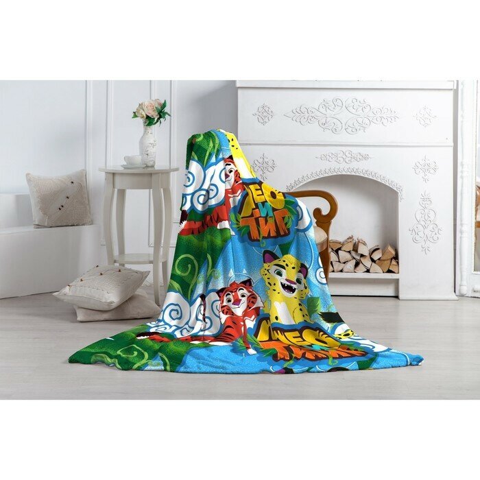 фото Плед Павлинка зеленый 100х150см аэрософт, 190г/м пэ100