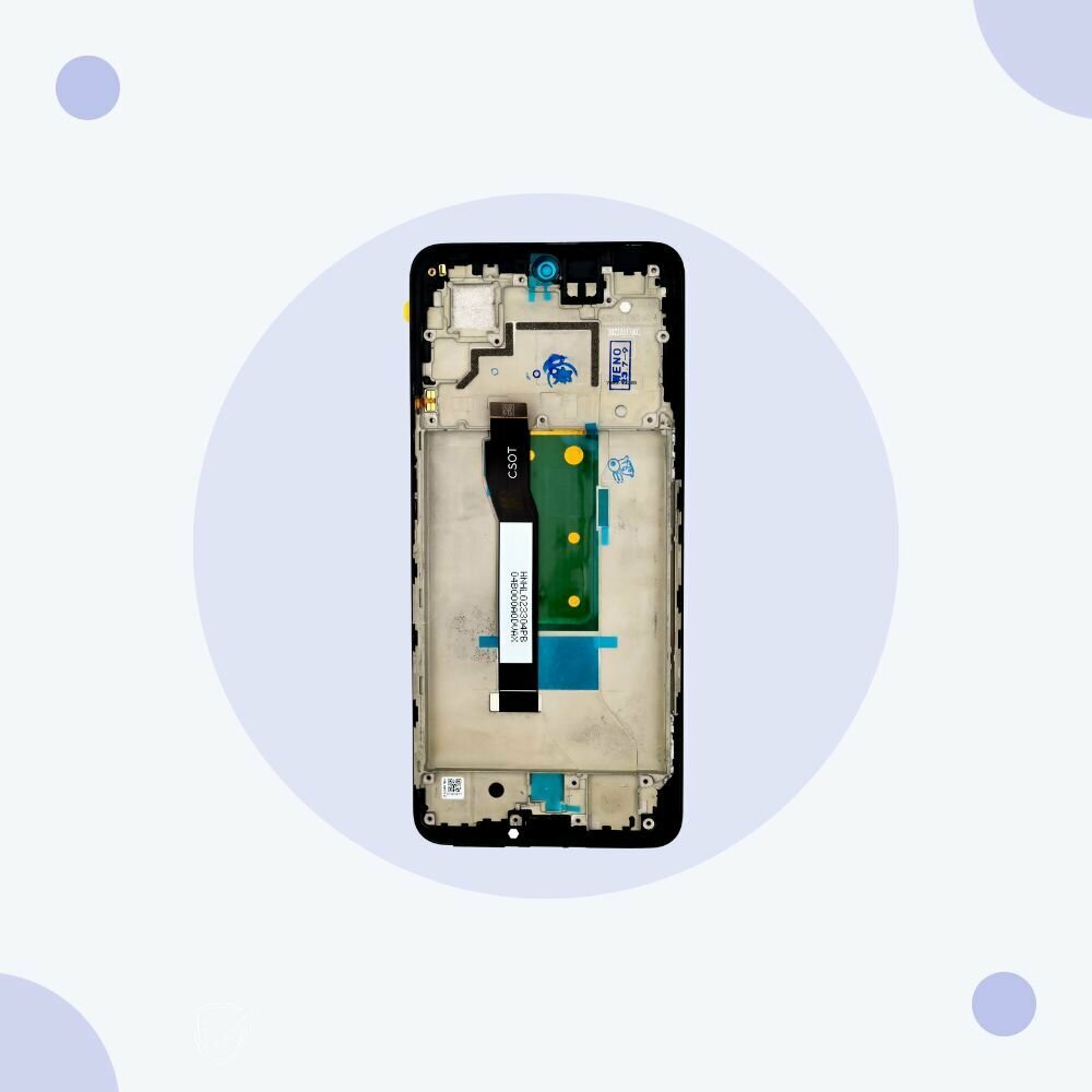 Дисплей для Xiaomi Redmi 9A/9C/10A Чёрный (в сборе с рамкой) (OR)