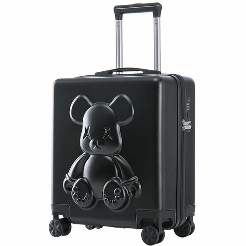 фото Чемодан , ручная кладь, 38х43х20 см, 3.1 кг, черный нет бренда