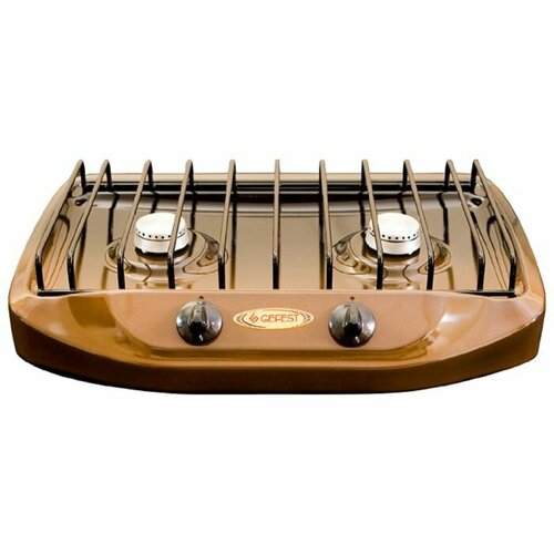 Плитка газовая Gefest ПГ 700-02 настольная 2 конфорки коричневая цвет коричневый 496400₽