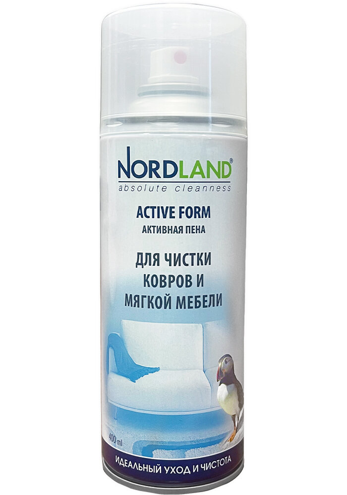 Nordland Active Form Гипоаллергенная активная пена для чистки ковров и мягкой мебели 400 мл