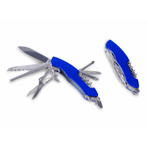 фото Мультитул-складной нож demi 11-в-1, серебристый/синий yoogift