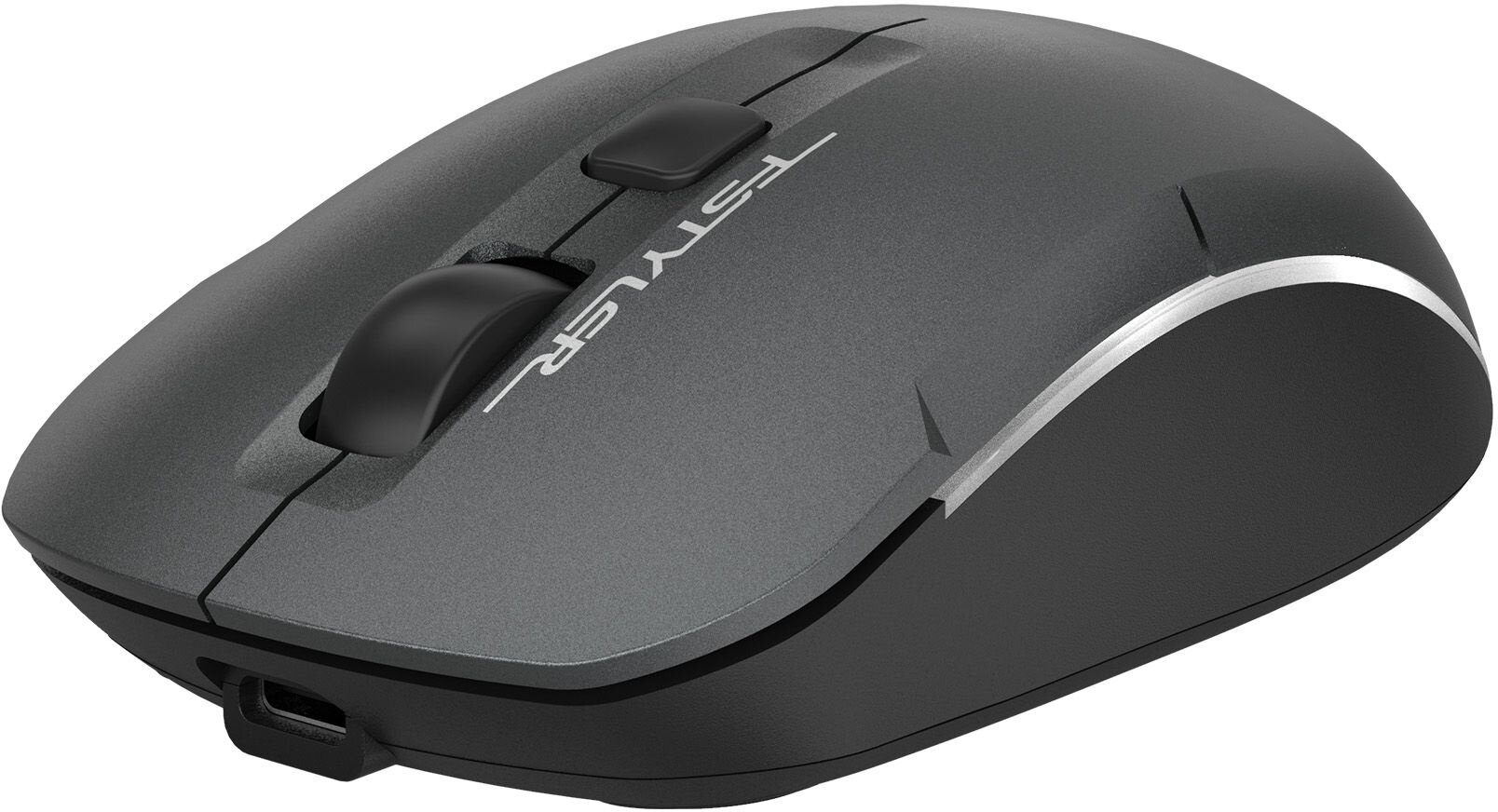 Мышь A4Tech Fstyler FB26CS Air серый/черный оптическая (2000dpi) silent беспроводная BT/Radio USB для ноутбука (4but) — фото 2
