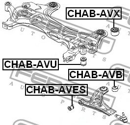 С/блок передней балки, CHABAVX FEBEST CHAB-AVX