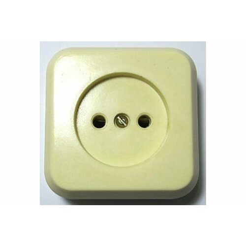 Розетка ООО Ливны-Электро РА 10-007 квадратная, слоновая кость РАф 721