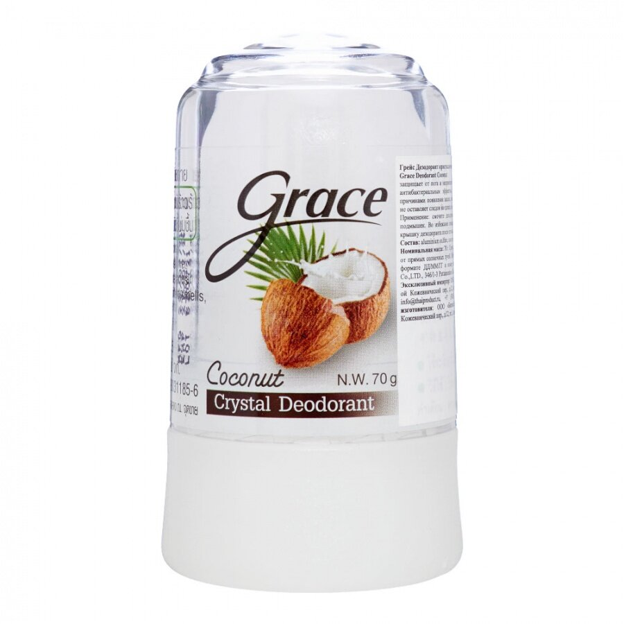 Grace Дезодорант кристаллический кокосовый Grace deodorant Coconut 70г