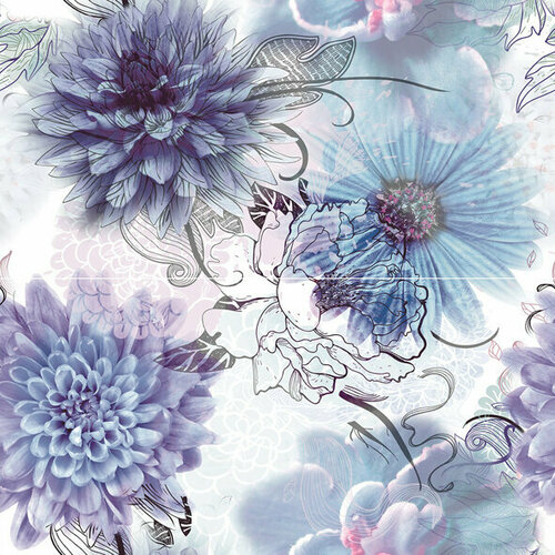 Керамическая плитка Keros Varna Astra Frios из 2-х плиток Панно 50x50 (цена за штуку)