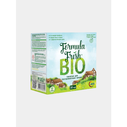 Таблетки для посудомоечных машин Bio Formula Fresh All in 1 бесфосфатные 30 шт