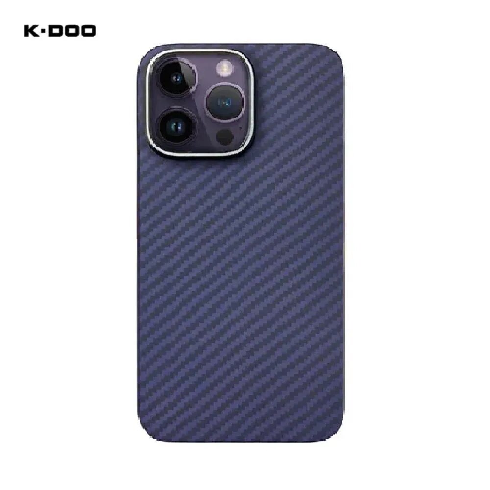 Кевларовый чехол K-DOO / KZDOO Keivlar для IPhone 15 Pro бордовый