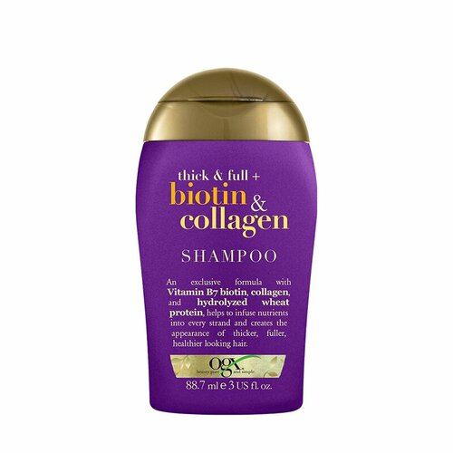 Шампунь для тонких волос с биотином и коллагеном тревел / Travel Thick And Full Biotin And Collagen Shampoo 88,7 мл