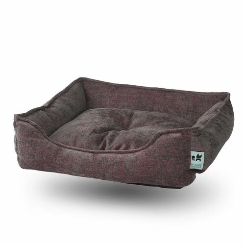 Лежанка Лучшие Друзья, ткань велюр, цвет фиолетовый 88х75х23 см