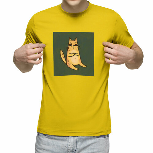 Футболка Us Basic, размер L, желтый мужская футболка котогороскоп кот овен m зеленый