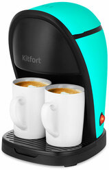 Кофеварка Kitfort КТ-7188-2 черно-зеленый