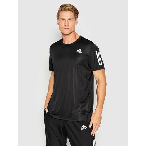 футболка беговая adidas own the run tee white us m Футболка adidas, размер XL [INT], черный