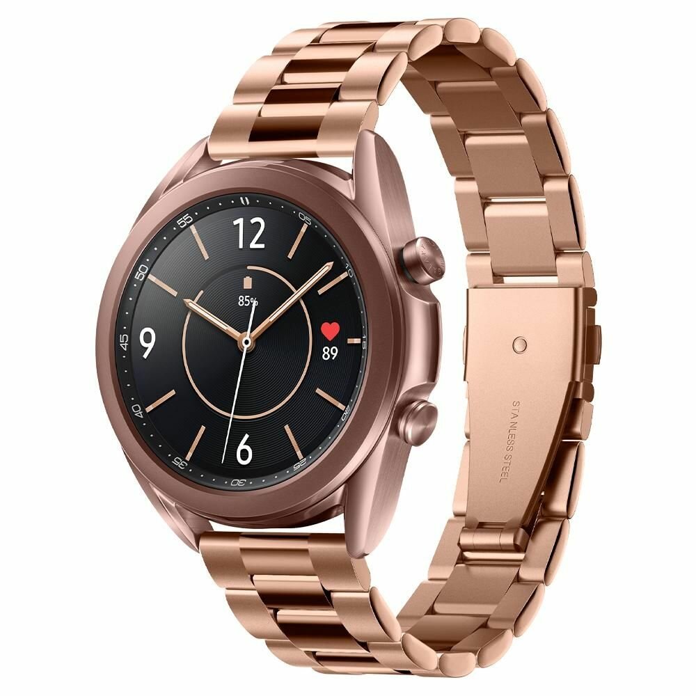 Ремешок Spigen на Samsung Galaxy Watch (600WB24982) Modern Fit (20 mm) / Спиген для Галакси Вотч металлический розовое золото