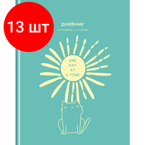 Комплект 13 шт, Дневник 1-11 кл. 40л. (твердый) BG Для тебя, матовая ламинация