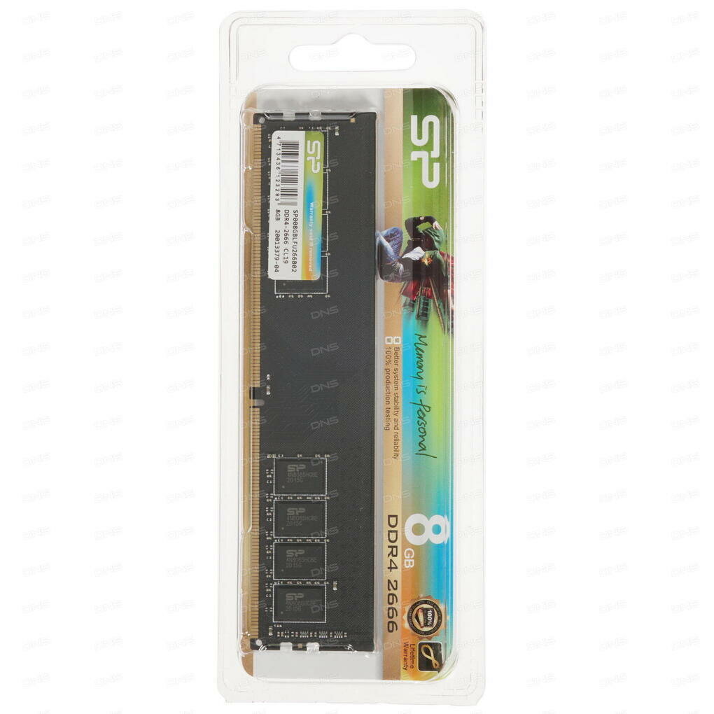 Оперативная память Silicon Power (SP008GBLFU266B02) DIMM DDR4 8 ГБ - 1 шт, 2666 МГц