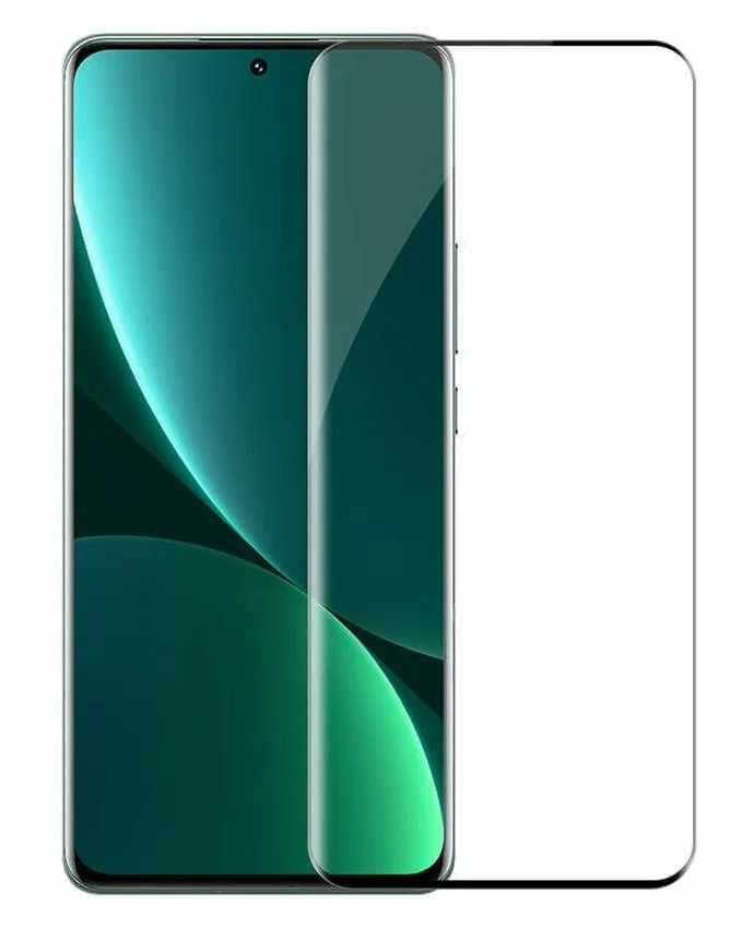 Защитное стекло на Xiaomi 12 Pro/12S Ultra/13 Pro, проклейка по краю, черное, X-CASE