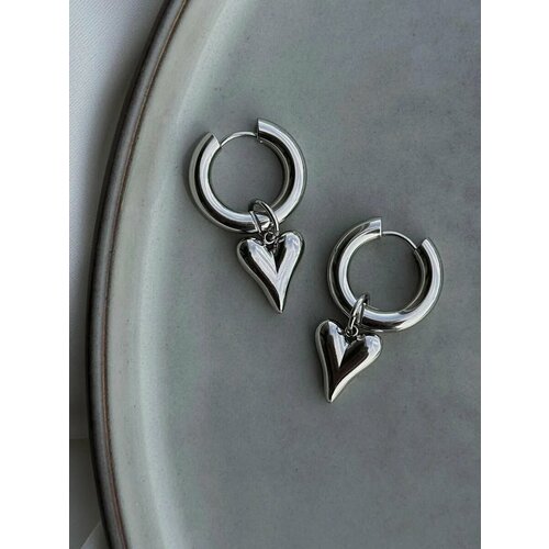 Серьги конго, серый