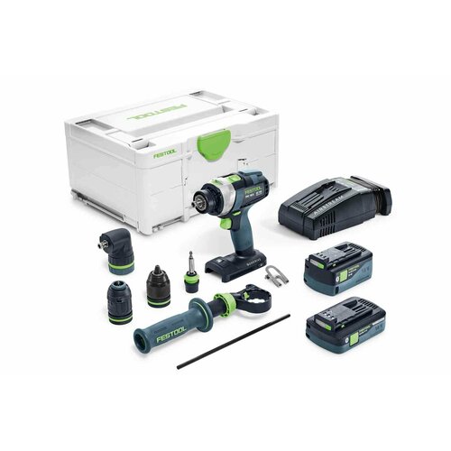 Дрель-шуруповерт ударная аккумуляторная FESTOOL QUADRIVE TPC 184 5040 I-SetXL-SCA 165919₽