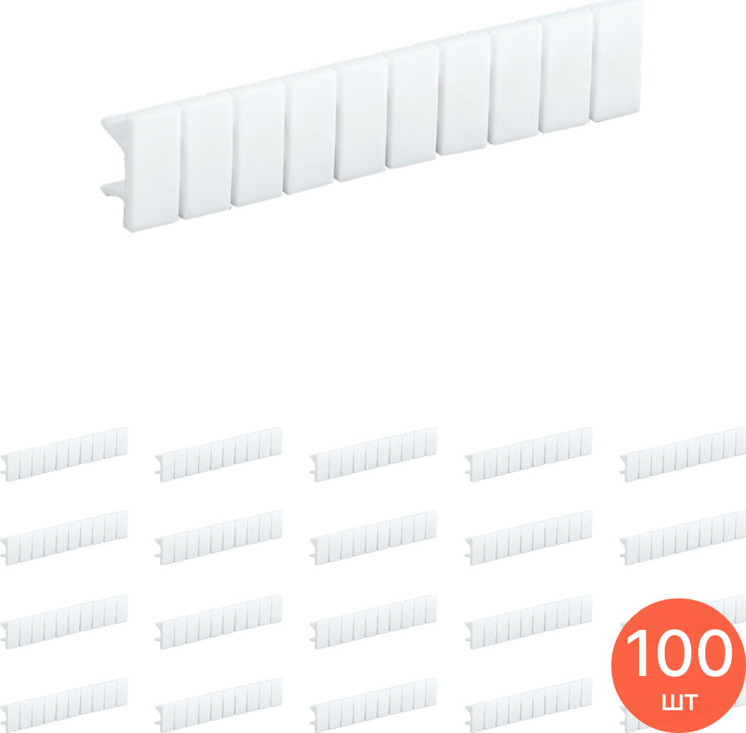 Маркировка для проводов IEK / ИЭК для КПИ-2.5мм2 без символов белая 1шт. (комплект из 100 шт)