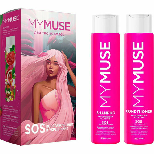 Подарочный набор MYMUSE для твоих волос SOS-восстановление и укрепление 2128300 469₽