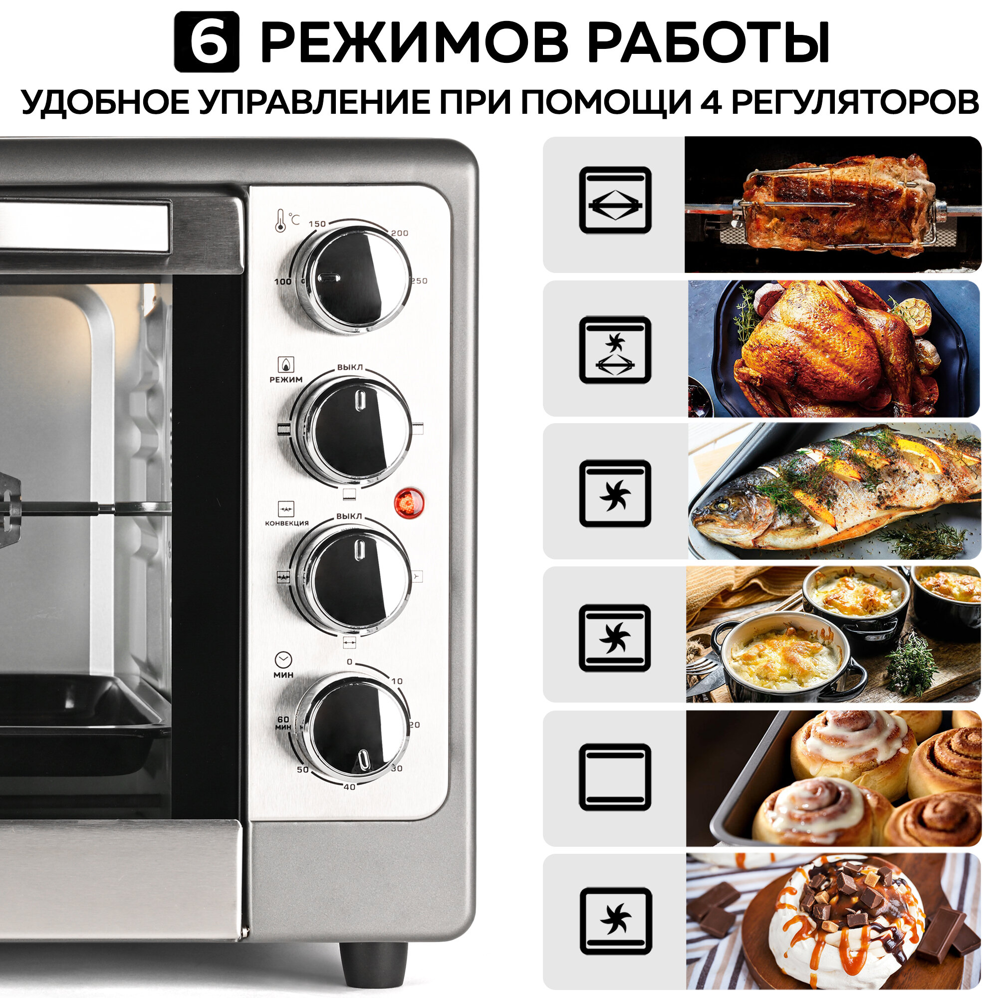 Мини-печь GFgril GFO-48 Вмятины — фото 1
