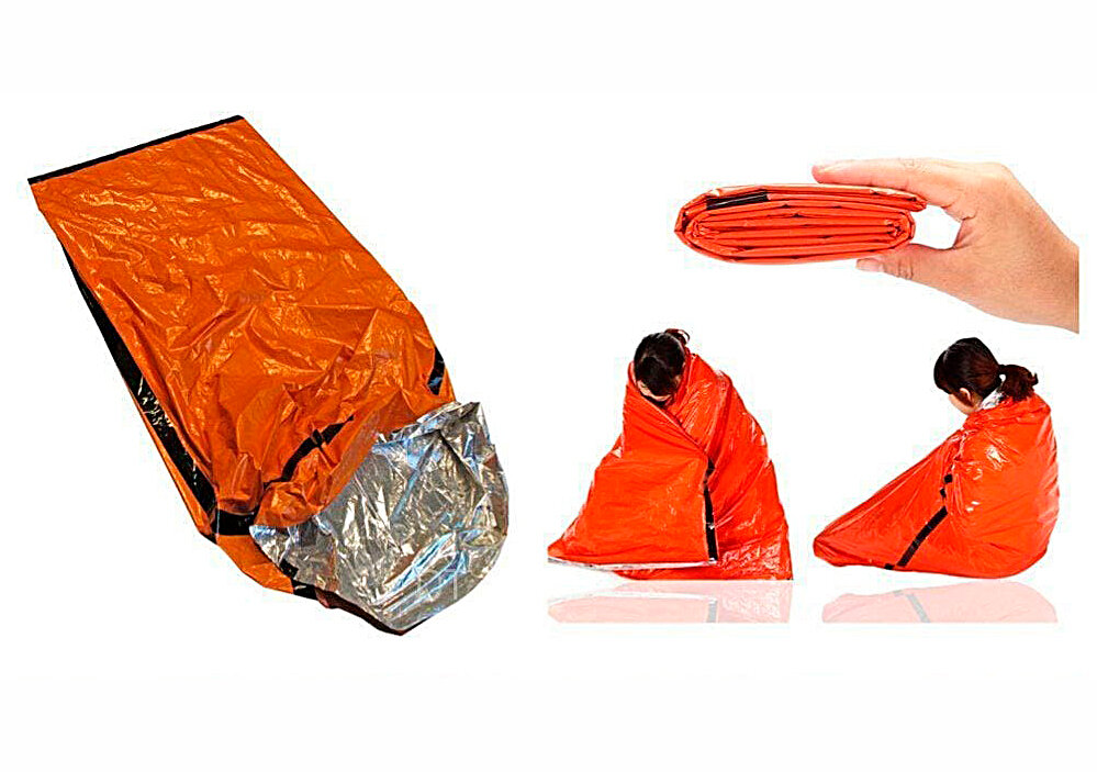 Аварийный спальный мешок-палатка из полиэтилена EMERGENCY BAG, 91х213 см