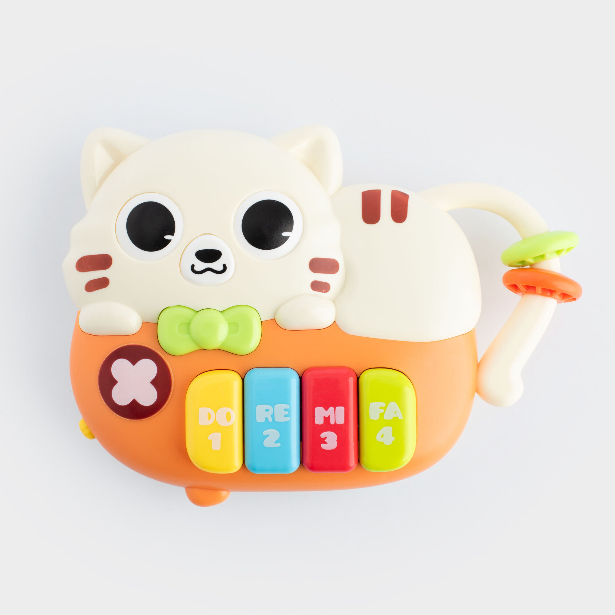 Игрушка развивающая, 12х16 см, музыкальная, пластик, Котик-пианино, Cat
