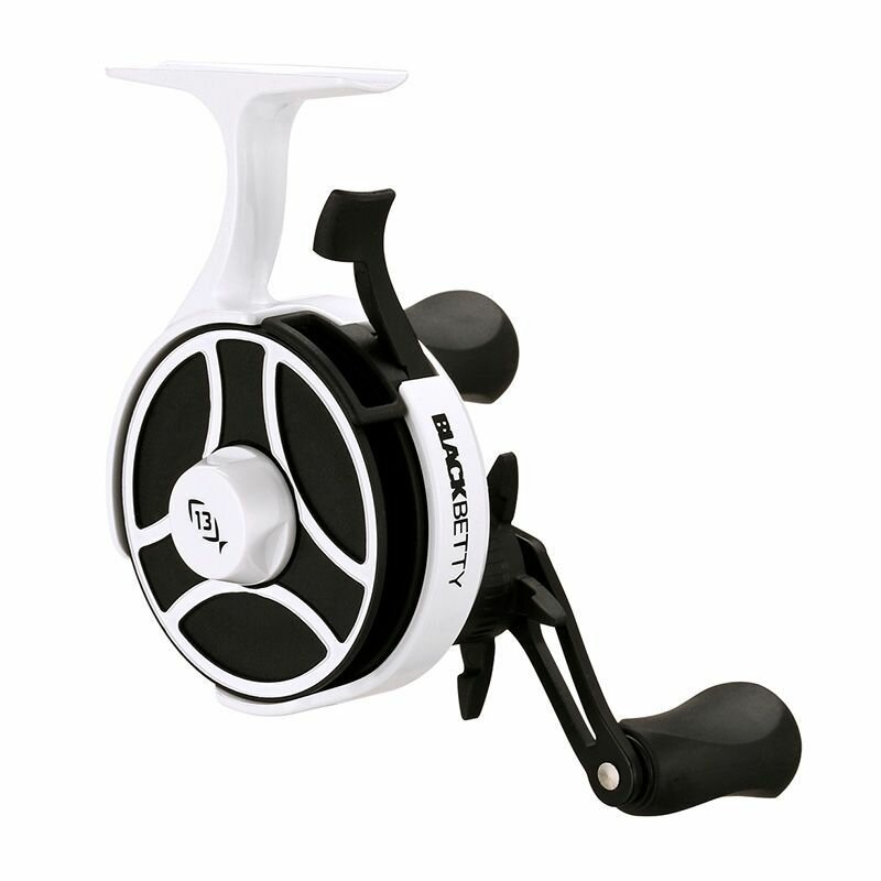 Катушка для отвесного блеснения 13 Fishing Black Betty FreeFall Ghost Ice Reel - 2.5:1 Gear Ratio w/ NEW Line Window- Left Hand